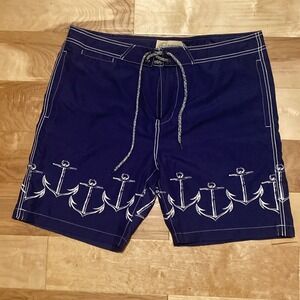 NWT  SurfSide Supply Co. Board Shorts Size XL Blue w/ Anchors Nautical Surfing